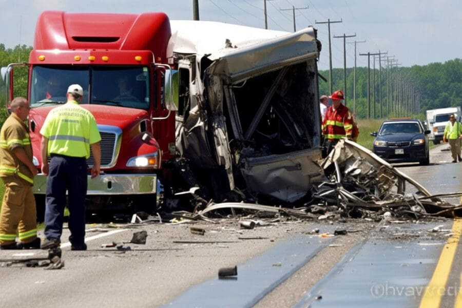 ¿quién es responsable en un accidente de camión?