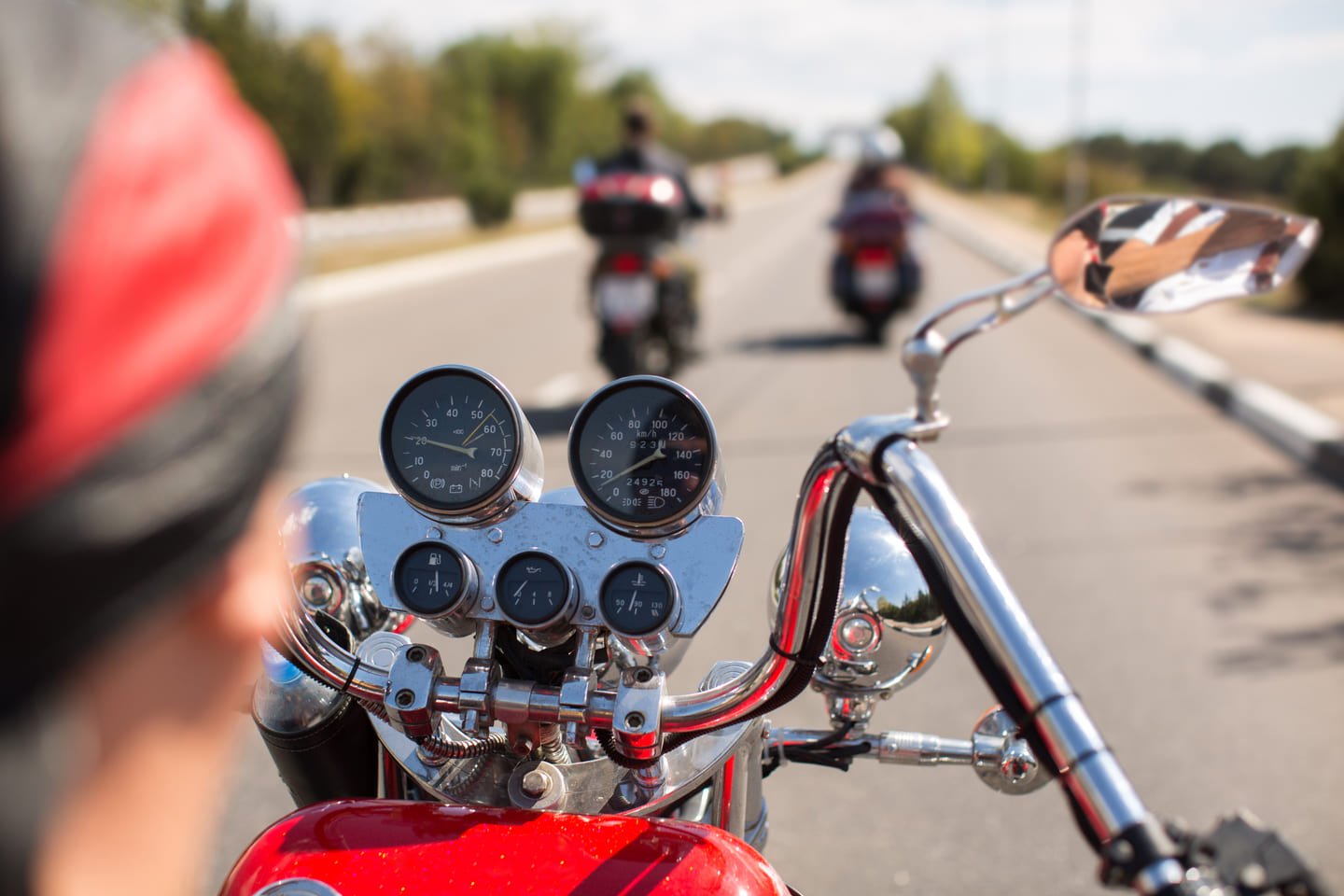 motorcycles in texas riding on road